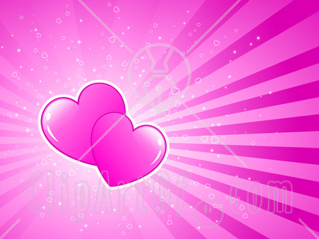 Pink Hearts Wallpaper. Colorful hearts sparkles in